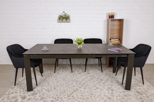 ​Стол обеденный OSLO 140 (60) Керамика Коричневый Nicolas